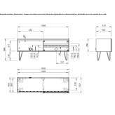 TV cabinet with sliding doors and cable management Illano