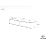 Wooden wall TV cabinet with hinged doors Zaozersk