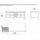 Low wooden TV cabinet Cibaca