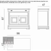 Solid wood TV cabinet Portoroz