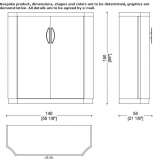 Tall sideboard with doors with integrated lighting Boretto