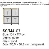 Aluminum and wood storage cabinet with glass doors Sabadell