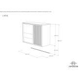 Suspended wooden sideboard with drawers Zaozersk