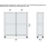 Oak sideboard with doors Komorow