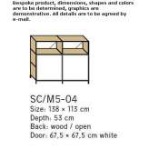 Aluminum and wood storage cabinet with glass doors Alpu