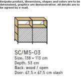 Aluminum and wood storage cabinet with glass doors Alpu