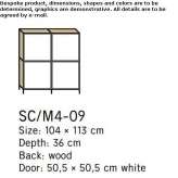 Aluminum and wood storage cabinet with glass doors Sabadell