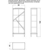 Display case made of wood and glass Quitupan