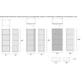 Bookcase / display case made of wood and glass Nagu
