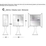 Display case made of tempered glass Chaulnes