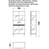 Wood and glass display cabinet with integrated lighting Camoapa