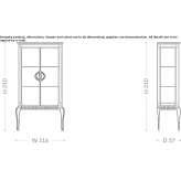 Solid wood display cabinet with doors Galway