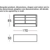 Wooden chest of drawers with leather details Muntlix