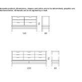 Oak chest of drawers with integrated handles Westmaas