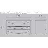 Chest of drawers with integrated handles Cristina