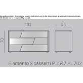 Chest of drawers with integrated handles Ergani