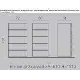 Chest of drawers with integrated handles Ventnor