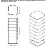 Chest of drawers made of solid wood Obenheim