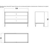 Chest of drawers made of wood and marble Quitupan