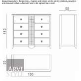 Chest of drawers made of solid wood Cibaca