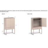 Bar cabinet with integrated lighting Coylton