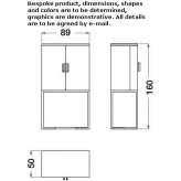 Wood and metal bar cabinet Nevele