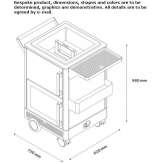 Steel bar cabinet/food cart Matanzas