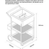 Steel bar cabinet/food cart Matanzas