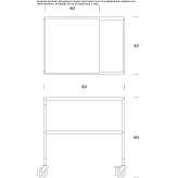 Steel kitchen trolley Boimorto