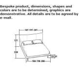 Leather double bed with upholstered headboard Amerang