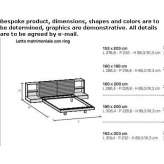 Double bed with integrated bedside tables Teploye