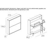 Drop-down bunk bed made of melamine-coated chipboard Cijuela