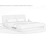 Fabric bed with upholstered headboard Janauba