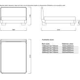 Wooden double bed Montluel