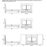 Double bed with upholstered headboard Mesola