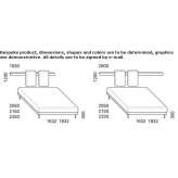 Aluminum single bed with upholstered headboard Vayres
