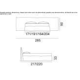 Double bed with removable cover Cavedine