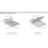 Double bed upholstered in leather Buckhorn