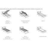 Single bed with removable cover Geneston