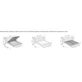 Double bed with high headboard Chemere