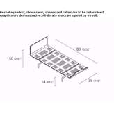 Single bed made of aluminum and wood Cuiseaux