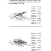 Bed with storage with a quilted headboard Donzenac