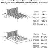 Fabric double bed Dumeni