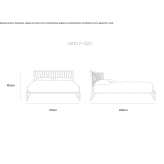 Walnut double bed Almedia