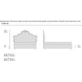 Bed with a quilted headboard Lokachi