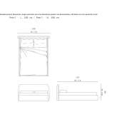Łóżko lniane z tapicerowanym zagłówkiem Pedara