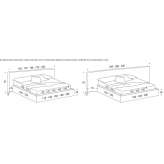 Bed with storage and upholstered headboard Traganon