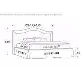 Double fabric bed with upholstered headboard Traganon