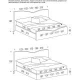 Bed with storage and upholstered headboard Traganon