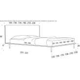 Bed upholstered with fabric Traganon